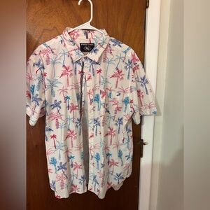 Palm Tree Print Casual Men's Shirt
